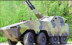 Първите две самоходни минохвъргачки AMOS-AMV постъпиха във финландските сили за самоотбрана